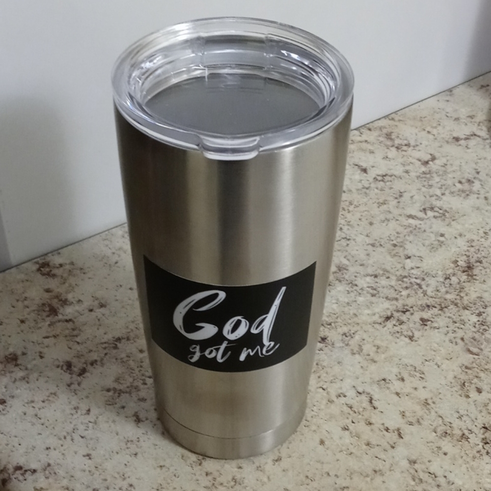 "God Got Me" Stainless Steel Tumbler 18.5 fl oz